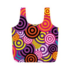 Abstract Circles Background Retro Full Print Recycle Bag (m) by Pakrebo