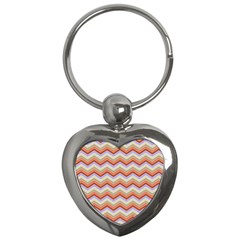 Background Chevron Pattern Design Key Chains (heart)  by Pakrebo