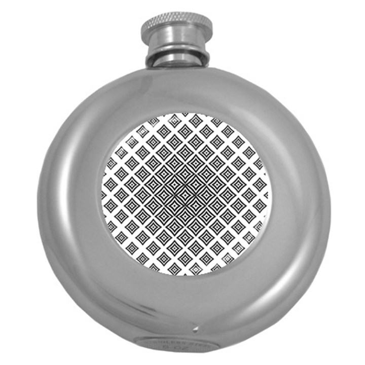 Background Pattern Halftone Round Hip Flask (5 oz)