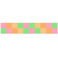 Checkerboard Pastel Squares Large Flano Scarf 