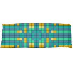 Checkerboard Squares Abstract Body Pillow Case (dakimakura) by Pakrebo