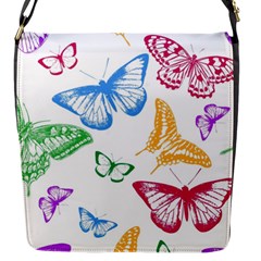 Butterfly Butterflies Vintage Flap Closure Messenger Bag (s) by Pakrebo