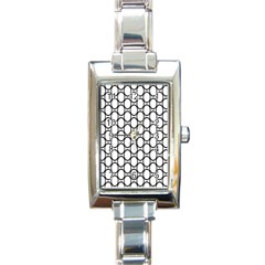 Black Pattern Halftone Wallpaper Rectangle Italian Charm Watch by Pakrebo