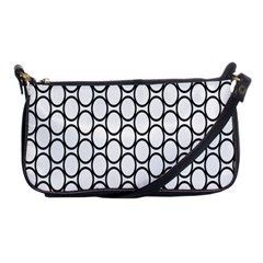 Black Pattern Halftone Wallpaper Shoulder Clutch Bag by Pakrebo