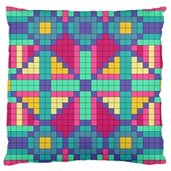 Checkerboard Squares Abstract Large Cushion Case (two Sides) by Pakrebo