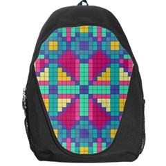 Checkerboard Squares Abstract Backpack Bag by Pakrebo