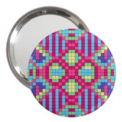 Checkerboard Squares Abstract 3  Handbag Mirrors by Pakrebo