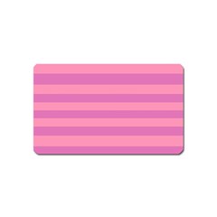 Pink Stripes Striped Design Pattern Magnet (name Card) by Pakrebo