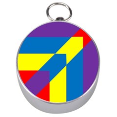 Colorful Red Yellow Blue Purple Silver Compasses by Pakrebo