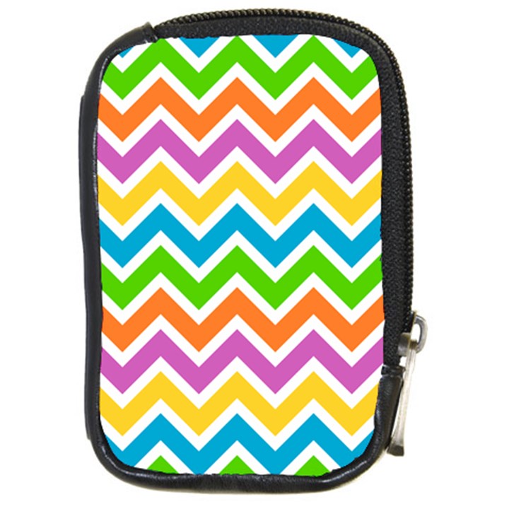 Chevron Pattern Design Texture Compact Camera Leather Case