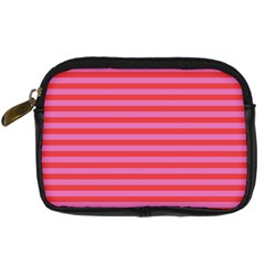 Stripes Striped Design Pattern Digital Camera Leather Case by Pakrebo