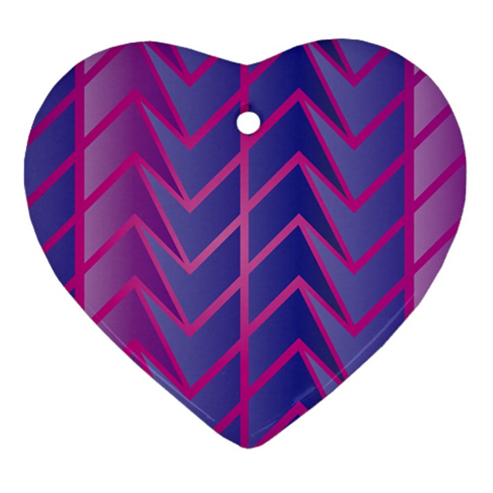 Geometric Background Abstract Heart Ornament (Two Sides)