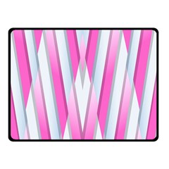 Geometric 3d Design Pattern Pink Double Sided Fleece Blanket (small)  by Pakrebo