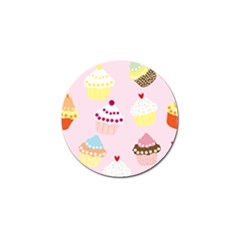 Cupcakes Wallpaper Paper Background Golf Ball Marker by Pakrebo