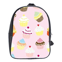 Cupcakes Wallpaper Paper Background School Bag (large) by Pakrebo