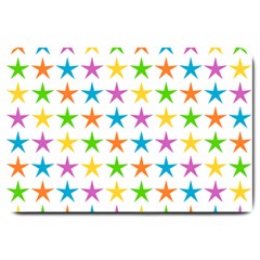 Star Pattern Design Decoration Large Doormat  by Pakrebo