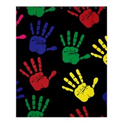 Handprints Hand Print Colourful Shower Curtain 60  X 72  (medium)  by Pakrebo