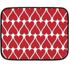 Hearts Pattern Seamless Red Love Fleece Blanket (mini) by Pakrebo