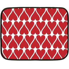 Hearts Pattern Seamless Red Love Double Sided Fleece Blanket (mini)  by Pakrebo