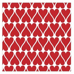 Hearts Pattern Seamless Red Love Large Satin Scarf (square)