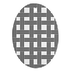 Seamless Stripe Pattern Lines Oval Ornament (two Sides) by Pakrebo