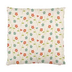 Floral Pattern Wallpaper Retro Standard Cushion Case (one Side) by Pakrebo