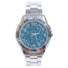 Tropical Pattern Stainless Steel Analogue Watch by Valentinaart