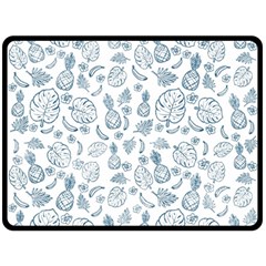 Tropical Pattern Double Sided Fleece Blanket (large) 