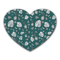 Tropical Pattern Heart Mousepads by Valentinaart