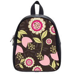 Flowers Wallpaper Floral Decoration School Bag (small) by Pakrebo