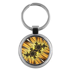 Fractal Art Colorful Pattern Key Chains (round)  by Pakrebo