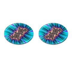 Fractal Mandelbrot Mathematical Cufflinks (oval) by Pakrebo