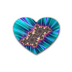Fractal Mandelbrot Mathematical Heart Coaster (4 Pack)  by Pakrebo