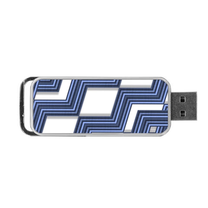 Geometric Fabric Texture Diagonal Portable USB Flash (Two Sides)