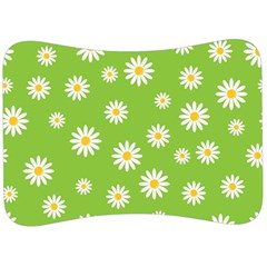 Daisy Flowers Floral Wallpaper Velour Seat Head Rest Cushion by Pakrebo