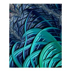 Oceanic Fractal Turquoise Blue Shower Curtain 60  X 72  (medium)  by Pakrebo