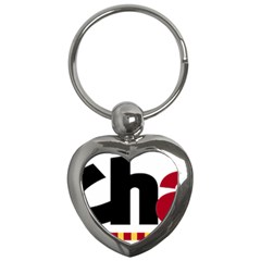 Logo Of Chunta Aragonesista Key Chains (heart)  by abbeyz71