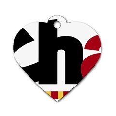 Logo Of Chunta Aragonesista Dog Tag Heart (two Sides) by abbeyz71