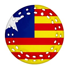 Flag Of Estado Aragonés Ornament (round Filigree) by abbeyz71