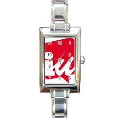 Logo Of United Left Political Coalition Of Spain Rectangle Italian Charm Watch by abbeyz71