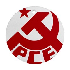 Logo Of United Left Political Coalition Of Spain Round Ornament (two Sides) by abbeyz71