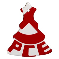 Logo Of United Left Political Coalition Of Spain Christmas Tree Ornament (two Sides)