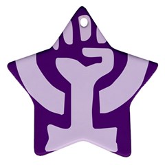 Logo Of Feminist Party Of Spain Star Ornament (two Sides) by abbeyz71
