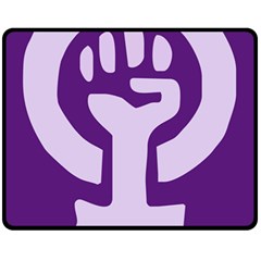 Logo Of Feminist Party Of Spain Fleece Blanket (medium)  by abbeyz71