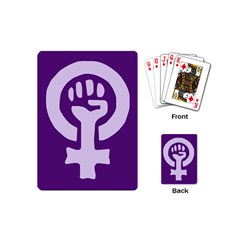 Logo Of Feminist Party Of Spain Playing Cards (mini) by abbeyz71