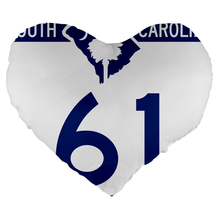 South Carolina Highway 61 Large 19  Premium Heart Shape Cushions