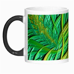 Patterns Green Yellow String Morph Mugs by Pakrebo