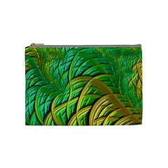 Patterns Green Yellow String Cosmetic Bag (medium) by Pakrebo