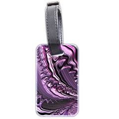 Purple Fractal Flowing Fantasy Luggage Tags (two Sides)