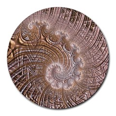 Fractal Art Pattern 3d Artwork Round Mousepads